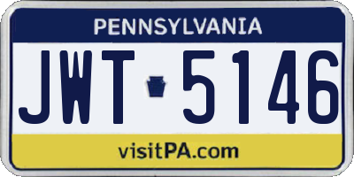 PA license plate JWT5146