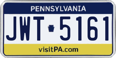 PA license plate JWT5161