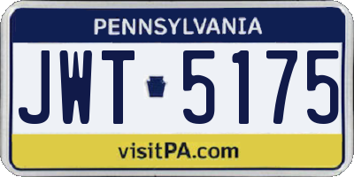 PA license plate JWT5175