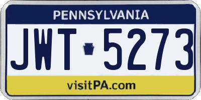 PA license plate JWT5273