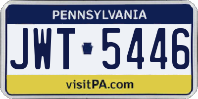 PA license plate JWT5446