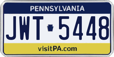 PA license plate JWT5448