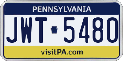 PA license plate JWT5480