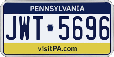 PA license plate JWT5696