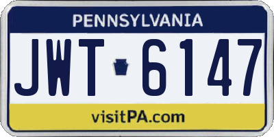 PA license plate JWT6147