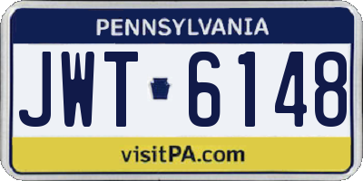 PA license plate JWT6148