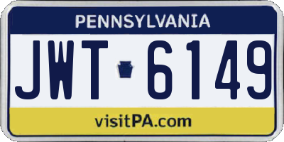 PA license plate JWT6149