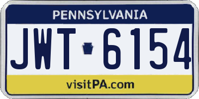 PA license plate JWT6154