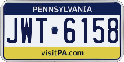 PA license plate JWT6158