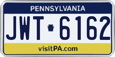 PA license plate JWT6162