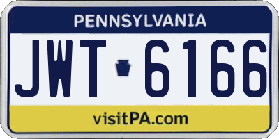 PA license plate JWT6166
