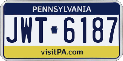 PA license plate JWT6187