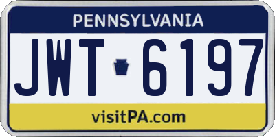 PA license plate JWT6197