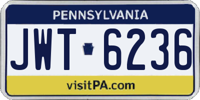 PA license plate JWT6236
