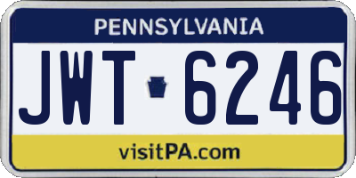 PA license plate JWT6246