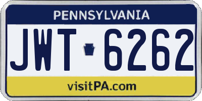 PA license plate JWT6262