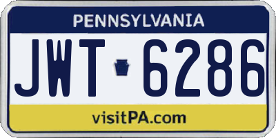 PA license plate JWT6286
