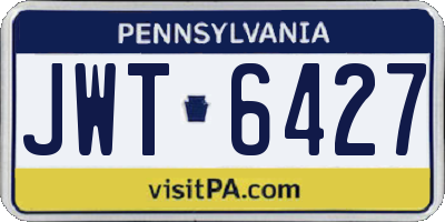 PA license plate JWT6427