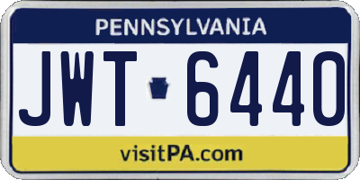 PA license plate JWT6440