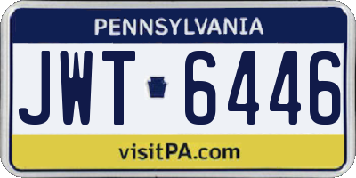 PA license plate JWT6446