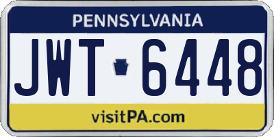 PA license plate JWT6448