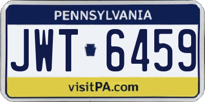 PA license plate JWT6459