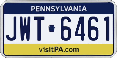PA license plate JWT6461