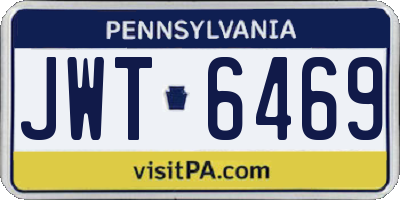 PA license plate JWT6469
