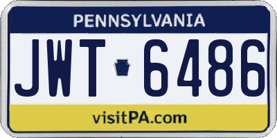 PA license plate JWT6486