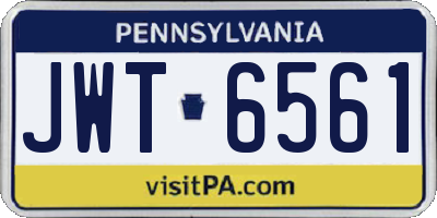 PA license plate JWT6561