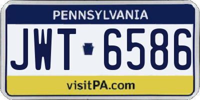 PA license plate JWT6586
