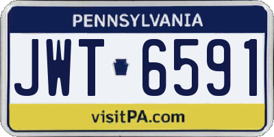 PA license plate JWT6591