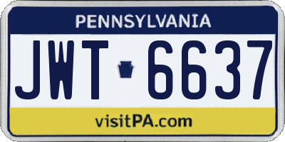 PA license plate JWT6637