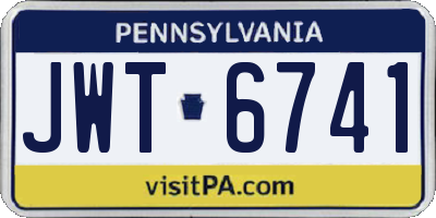 PA license plate JWT6741