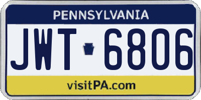 PA license plate JWT6806