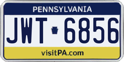 PA license plate JWT6856