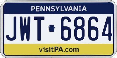 PA license plate JWT6864