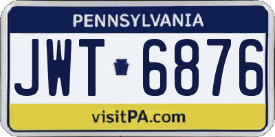 PA license plate JWT6876