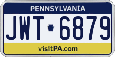 PA license plate JWT6879