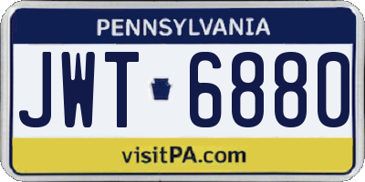 PA license plate JWT6880
