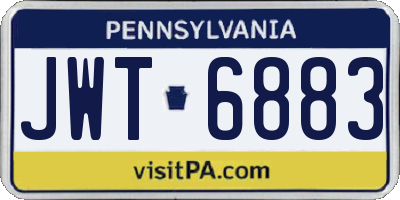 PA license plate JWT6883
