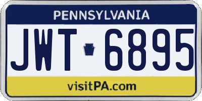 PA license plate JWT6895