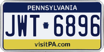 PA license plate JWT6896