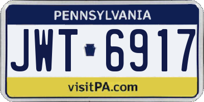 PA license plate JWT6917