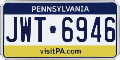 PA license plate JWT6946