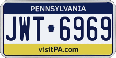 PA license plate JWT6969