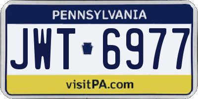 PA license plate JWT6977