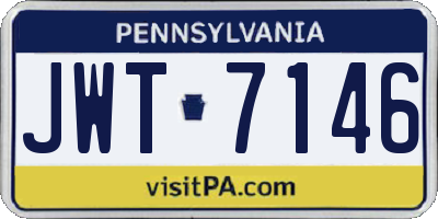 PA license plate JWT7146