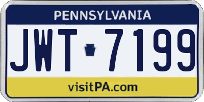 PA license plate JWT7199