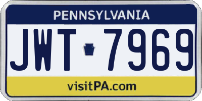 PA license plate JWT7969